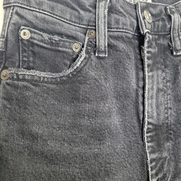 Agolde Black Pinch Waist Jeans Size 24 - Picture 6 of 12